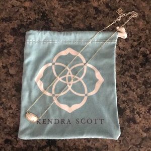 Kendra Scott Elisa White iridescent necklace